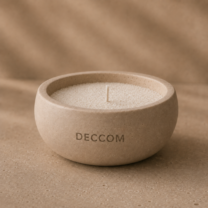 Reusable DECCOM ritual bowl filled with candle sand and cotton wick